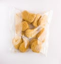 Frozen nuggets in the package. Frozen nuggets from a shop in a p Royalty Free Stock Photo