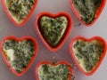 Frozen Olive Oil Hearbs Close Heart Shapes