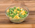 Frozen organic peas and corn Royalty Free Stock Photo