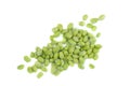 Frozen Organic Soy Beans On White Background