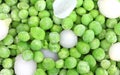 Frozen Peas Onions Close View Royalty Free Stock Photo