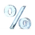 Frozen Percentage Sign Royalty Free Stock Photo