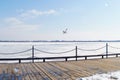 Frozen Pier Royalty Free Stock Photo