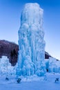 Frozen pillars of ice on a winters day (Lake Shikotsu Royalty Free Stock Photo