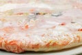 Frozen pizza closeup Royalty Free Stock Photo