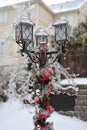 Frozen post lamp Royalty Free Stock Photo