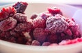 Frozen Raspberries Royalty Free Stock Photo