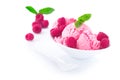 Frozen raspberry icecream dessert Royalty Free Stock Photo