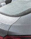 Frozen rear windshield