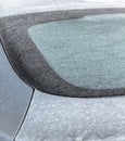 Frozen rear windshield