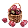 Frozen Red Plums Royalty Free Stock Photo