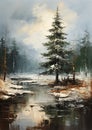 Frozen Reflections: A Rustic Landscape Sold at Auction for Enorm