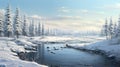 Photorealistic Winter Landscape In Drummondville