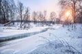 Frozen river Vorya