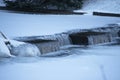 Frozen river waterfall Royalty Free Stock Photo