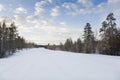 Frozen road in Inari, Finland Royalty Free Stock Photo