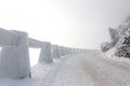 Frozen road on Jested mountain, Liberec.