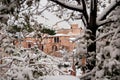 Imperial Fora with snow