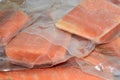 Frozen salmon fillets Royalty Free Stock Photo