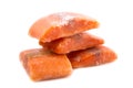 Frozen salmon steaks Royalty Free Stock Photo