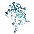 Frozen salmon symbol Royalty Free Stock Photo
