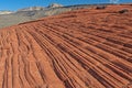 Frozen Sand Ridges in the Desert Royalty Free Stock Photo