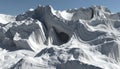 Frozen Sculptures: Wind-Carved Peaks of the Arctic Royalty Free Stock Photo