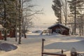 Frozen sea.Winter in Lapland, Sweden, Vasterbotten