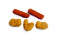 Frozen semi-finished products. Fish sticks, chicken nuggets. Is