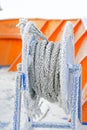 Frozen ship cable