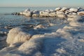 frozen shore of the baltic sea Royalty Free Stock Photo