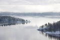 The frozen shores of Jonsvatnet lake near Trondheim, Norway, Europe Royalty Free Stock Photo