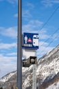 Feb 6, 2020 - Hallstatt, Austria: Frozen sign on the platform of Hallstatt train station in winter
