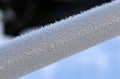 Frozen Silver Colored Metal Pipe