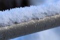 Frozen Silver Colored Metal Pipe