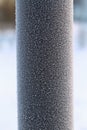 Frozen Silver Colored Metal Pipe