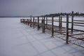 Frozen Skaneateles Lake during the winter months Royalty Free Stock Photo