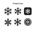 Frozen, snow Icon template black color editable. Royalty Free Stock Photo