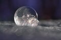 Frozen soap bubble - close up