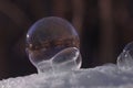 Frozen soap bubble - close up Royalty Free Stock Photo