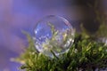 Frozen soap bubble - close up