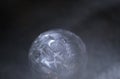 Frozen soap bubble