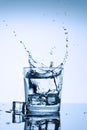 Frozen splashes of clean, spring water. Royalty Free Stock Photo