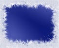 Frozen stars frame on blue background Royalty Free Stock Photo