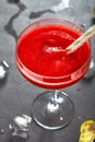 Frozen strawberry margarita Royalty Free Stock Photo