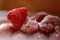 Frozen strawberry selectived focus Royalty Free Stock Photo