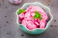 The frozen strawberry yogurt Royalty Free Stock Photo