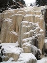 Frozen stream ice fall