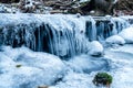 Frozen stream long time exposure