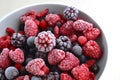 Frozen Summer Berries in a Bowl Royalty Free Stock Photo